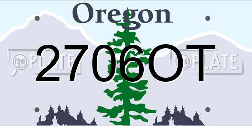 2706OT Oregon License Plate