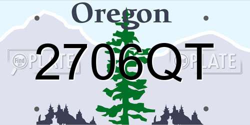 2706QT Oregon License Plate