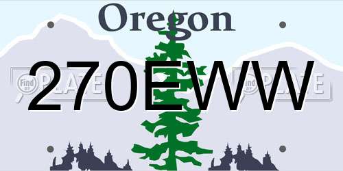 270EWW Oregon License Plate