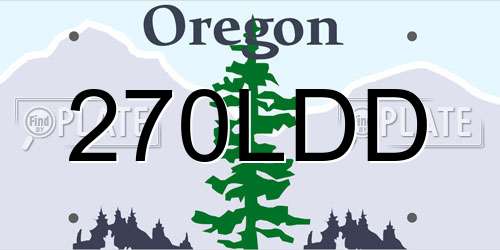 270LDD Oregon License Plate