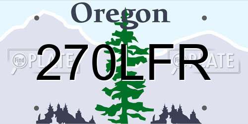 270LFR Oregon License Plate
