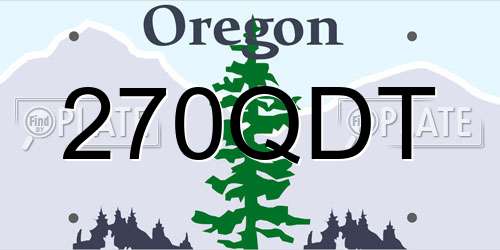270QDT Oregon License Plate