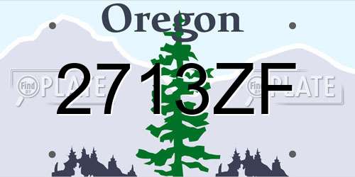 2713ZF Oregon License Plate