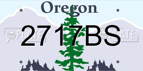 2717BS Oregon License Plate