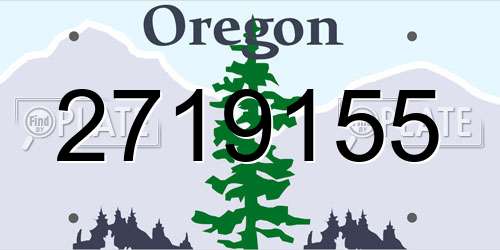 2719155 Oregon License Plate
