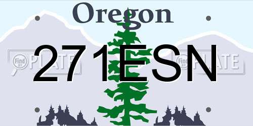 271ESN Oregon License Plate