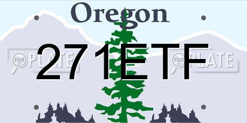 271ETF Oregon License Plate