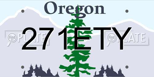 271ETY Oregon License Plate
