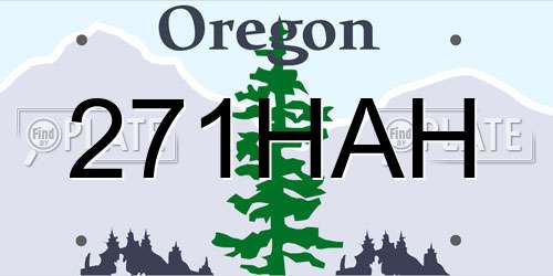 271HAH Oregon License Plate