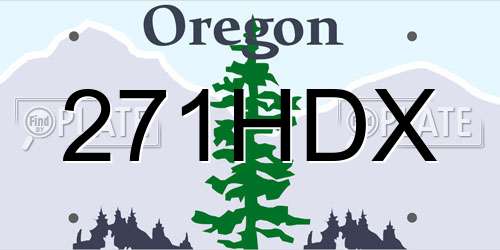271HDX Oregon License Plate