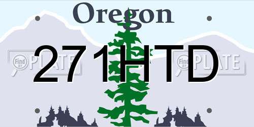 271HTD Oregon License Plate