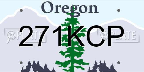 271KCP Oregon License Plate