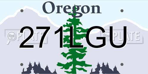 271LGU Oregon License Plate