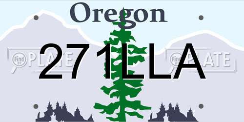 271LLA Oregon License Plate