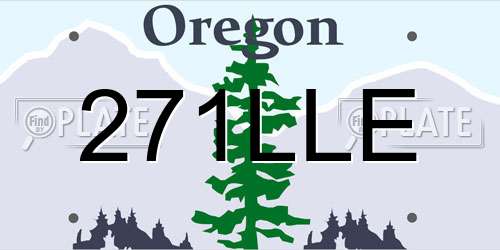271LLE Oregon License Plate
