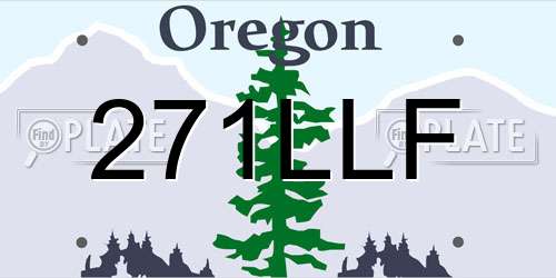 271LLF Oregon License Plate