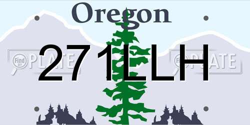 271LLH Oregon License Plate