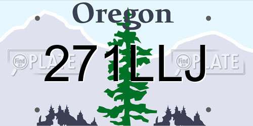 271LLJ Oregon License Plate