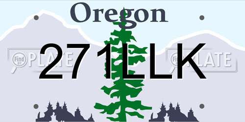 271LLK Oregon License Plate
