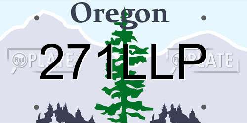 271LLP Oregon License Plate