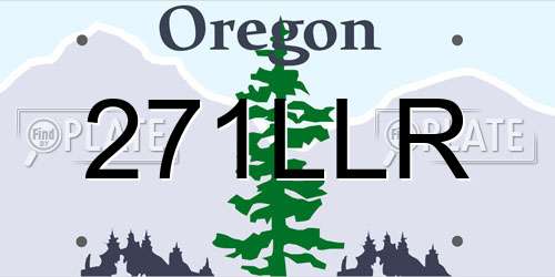 271LLR Oregon License Plate