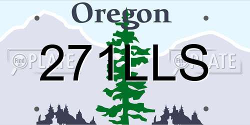 271LLS Oregon License Plate