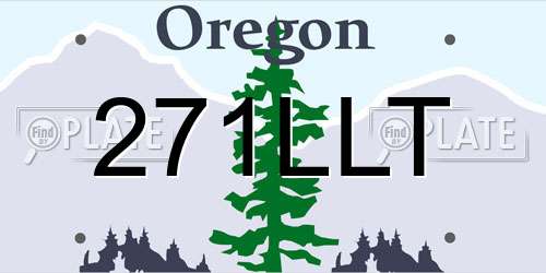 271LLT Oregon License Plate