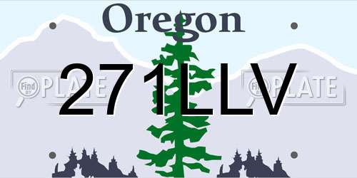 271LLV Oregon License Plate