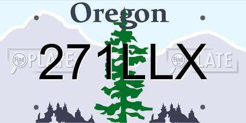 271LLX Oregon License Plate
