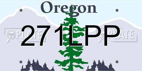 271LPP Oregon License Plate