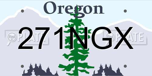 271NGX Oregon License Plate