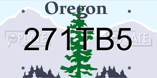 271TB5 Oregon License Plate