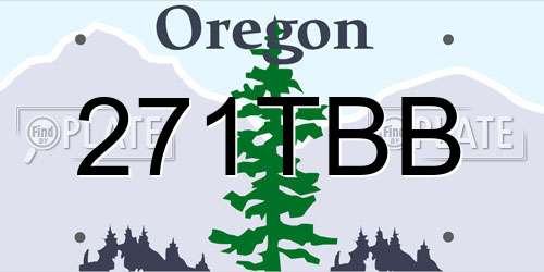 271TBB Oregon License Plate