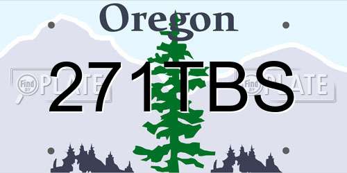 271TBS Oregon License Plate