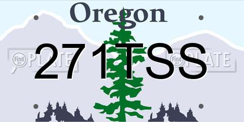 271TSS Oregon License Plate
