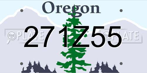 271Z55 Oregon License Plate