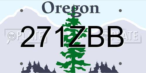 271ZBB Oregon License Plate