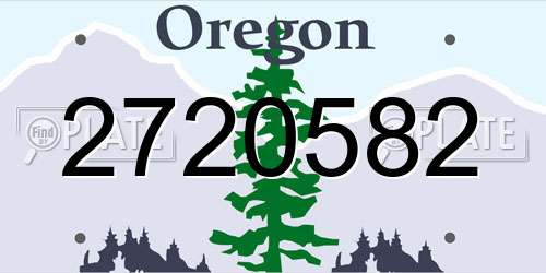 2720582 Oregon License Plate