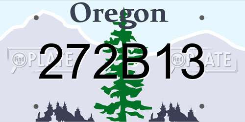 272B13 Oregon License Plate