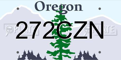272CZN Oregon License Plate