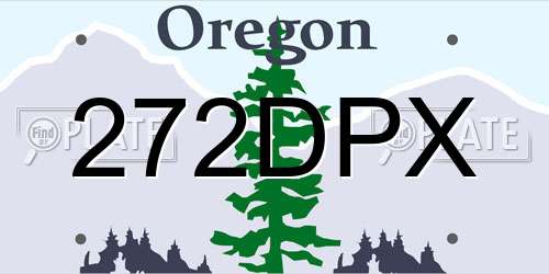 272DPX Oregon License Plate