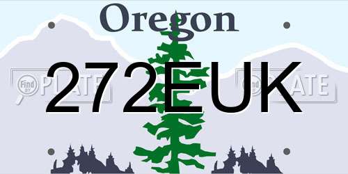 272EUK Oregon License Plate