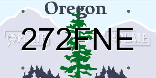 272FNE Oregon License Plate