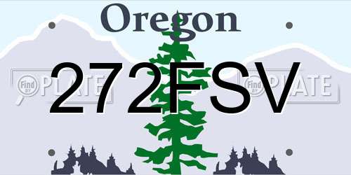 272FSV Oregon License Plate