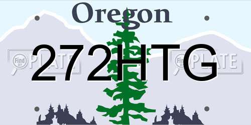 272HTG Oregon License Plate