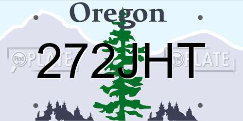 272JHT Oregon License Plate