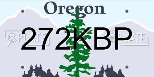 272KBP Oregon License Plate