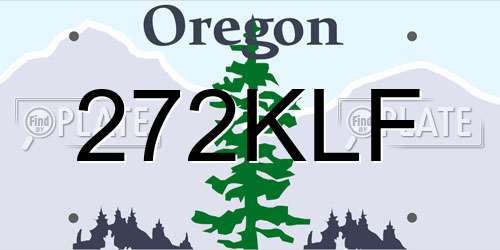 272KLF Oregon License Plate