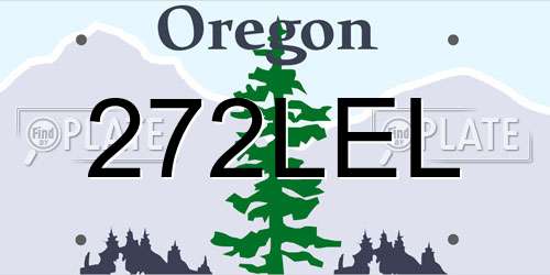 272LEL Oregon License Plate