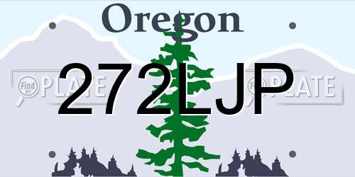 272LJP Oregon License Plate
